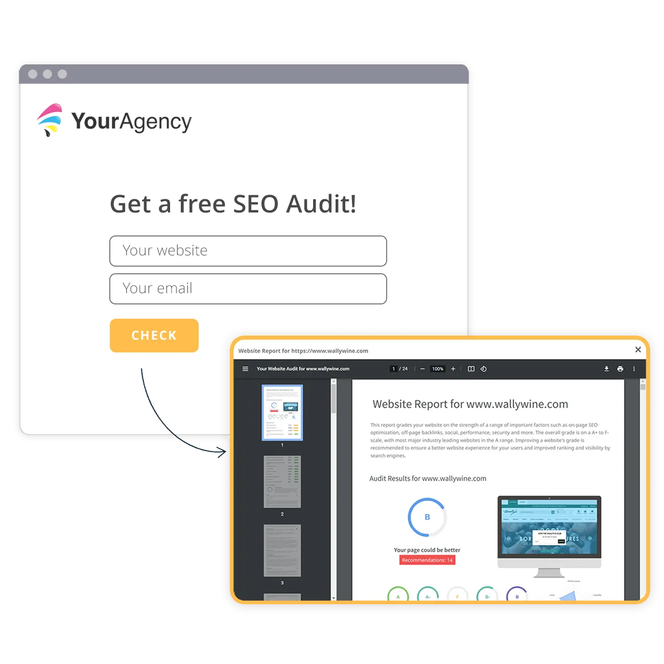 Génération de leads avec audit SEO