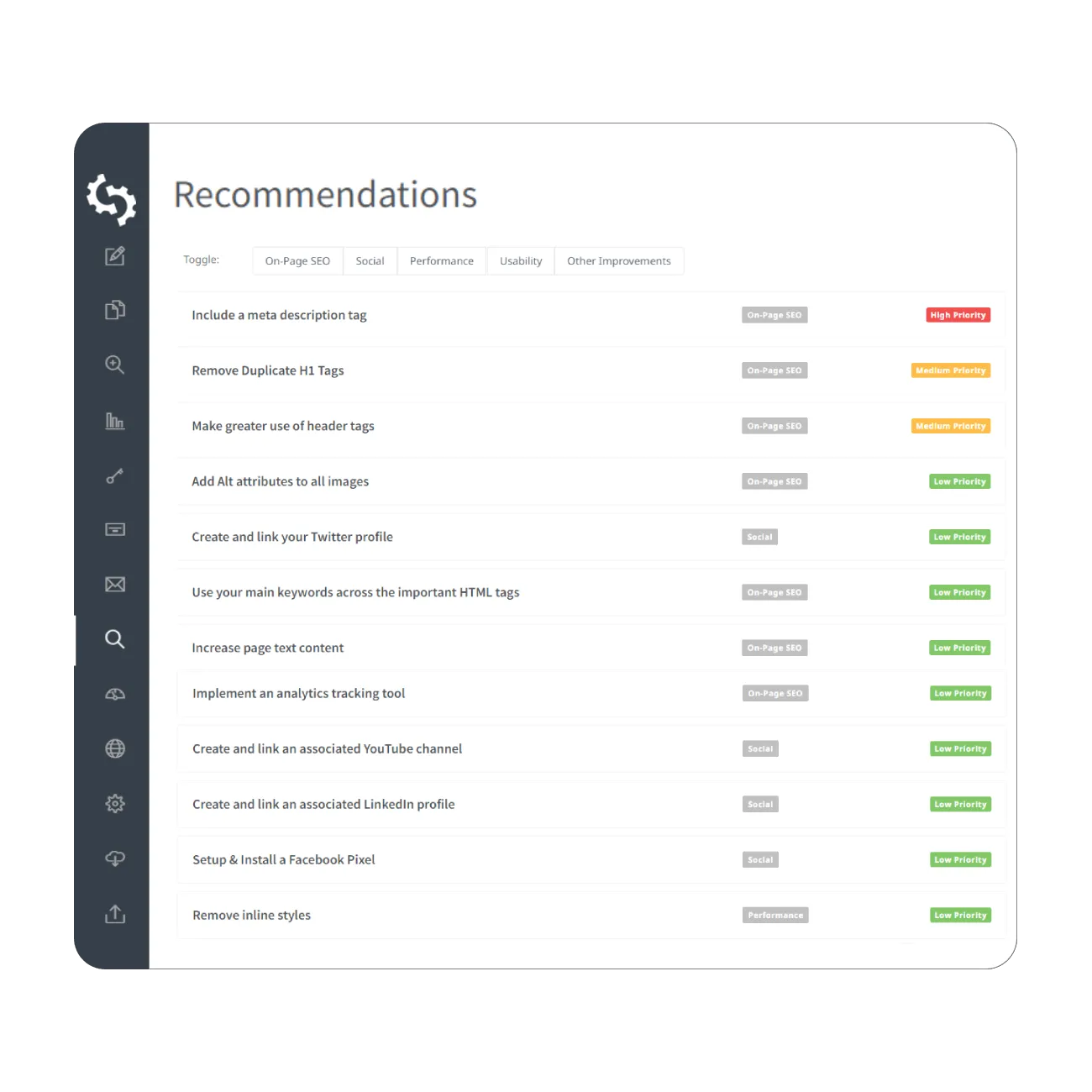 Recommandations SEO prioritaires
